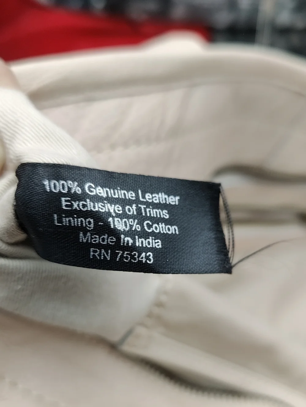 Large Leather Tote Cream